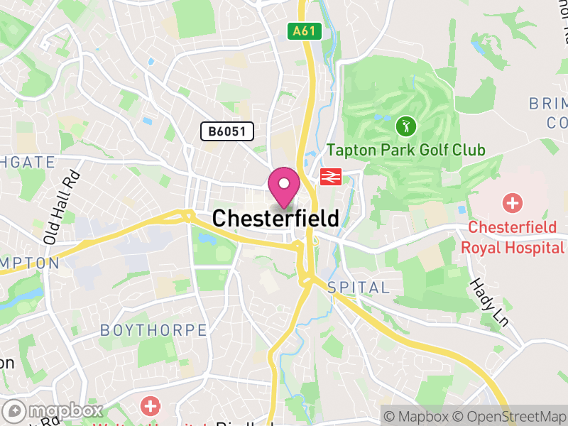 Map of Chesterfield Estate Agents