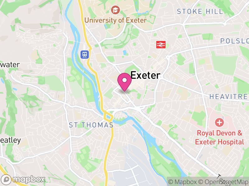 Map of Exeter Estate Agents