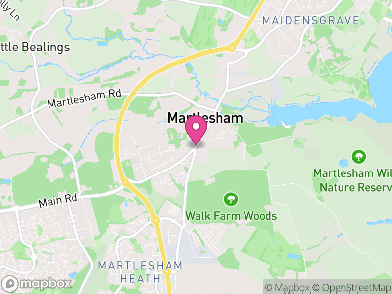 Map of Martlesham Estate Agents