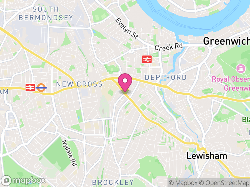 Map of New Cross Estate Agents