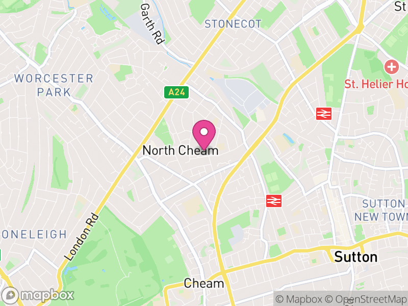 Map of SM3 Estate Agents