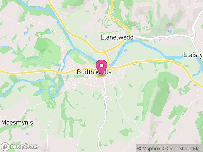 Map of Builth Wells Letting Agents