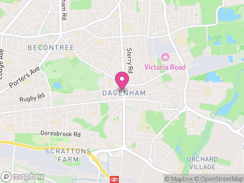 Map of Dagenham Letting Agents