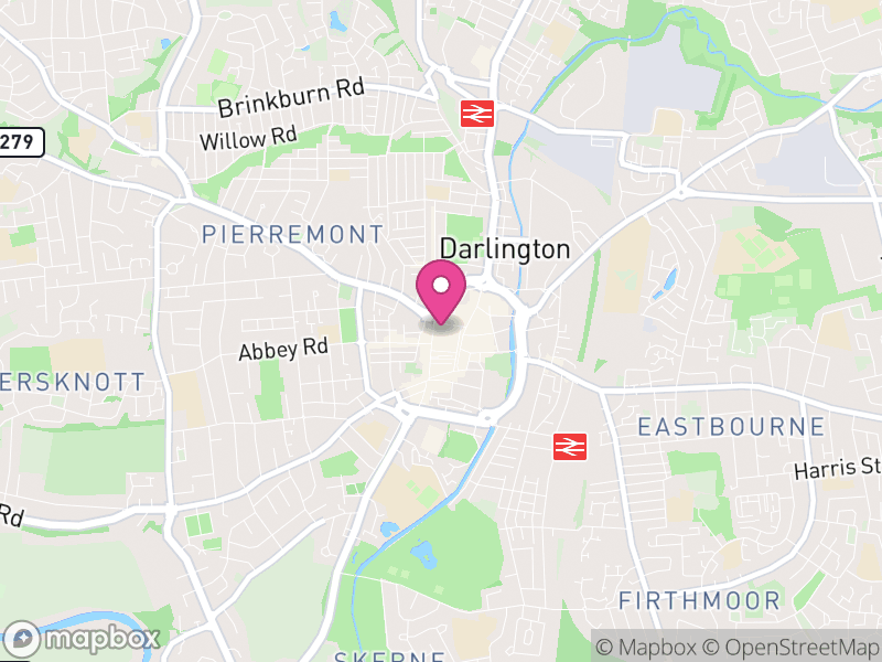 Map of Darlington Letting Agents