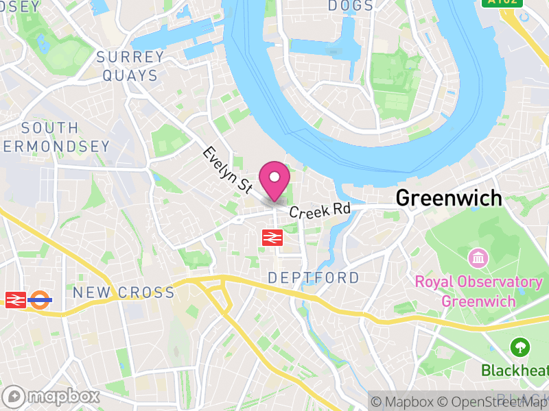 Map of Deptford Letting Agents