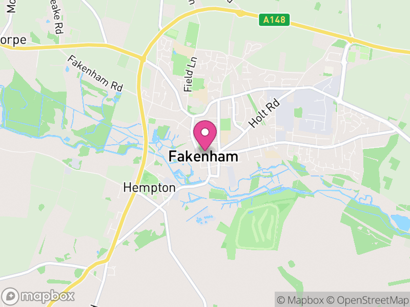 Map of Fakenham Letting Agents