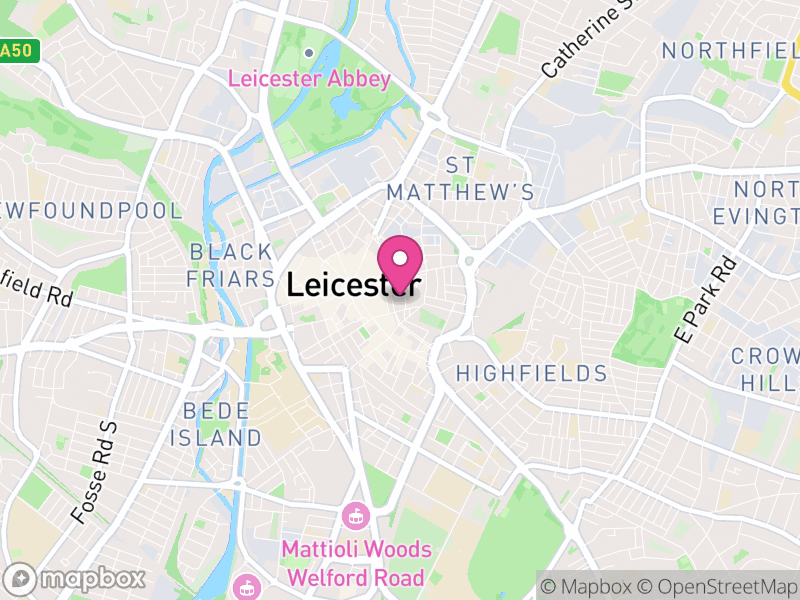 Map of Leicester Letting Agents