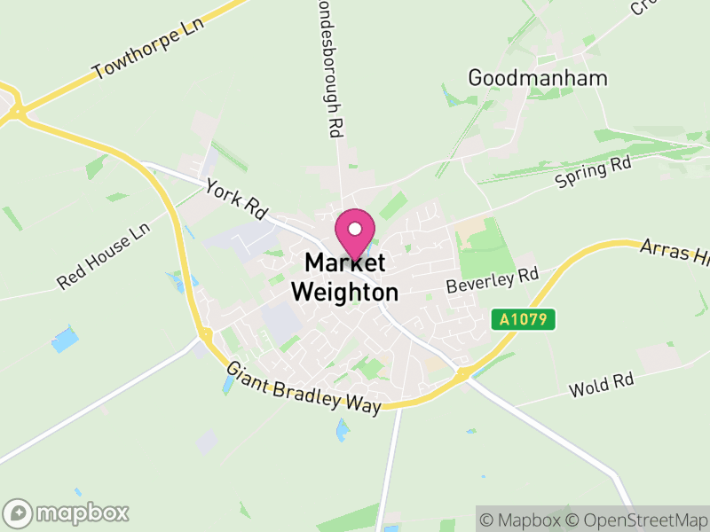 Map of Market Weighton Letting Agents