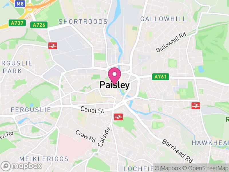 Map of Paisley Letting Agents