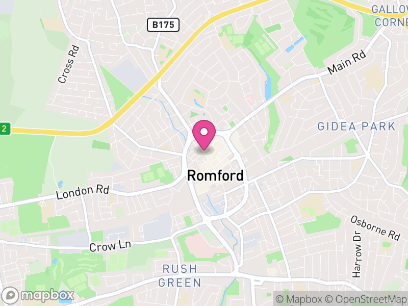Map of Romford Letting Agents