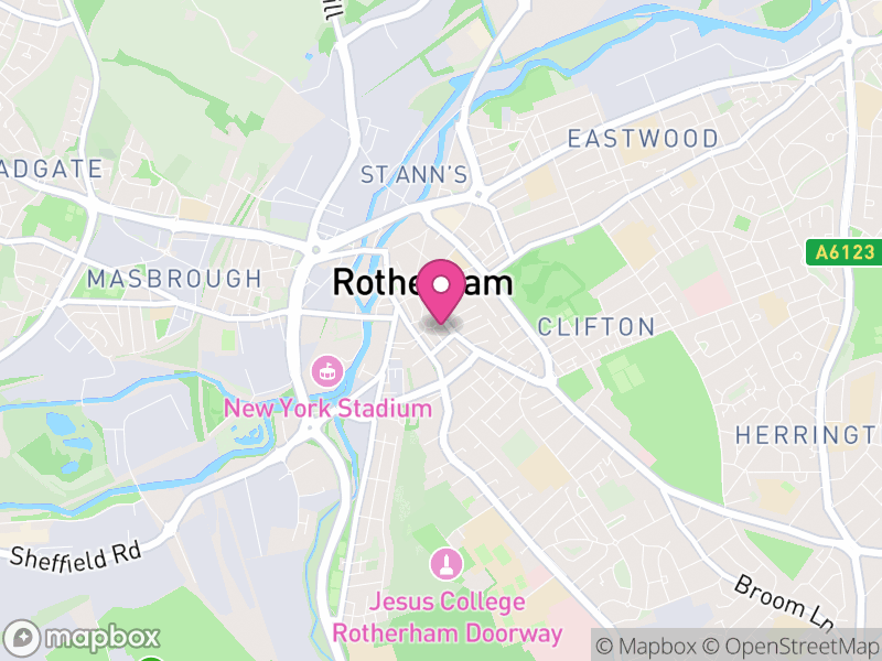 Map of Rotherham Letting Agents