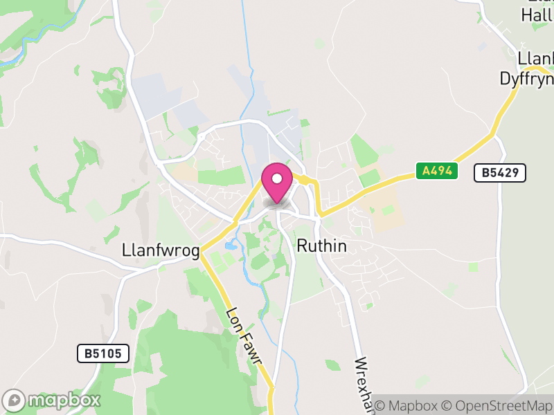 Map of Ruthin Letting Agents