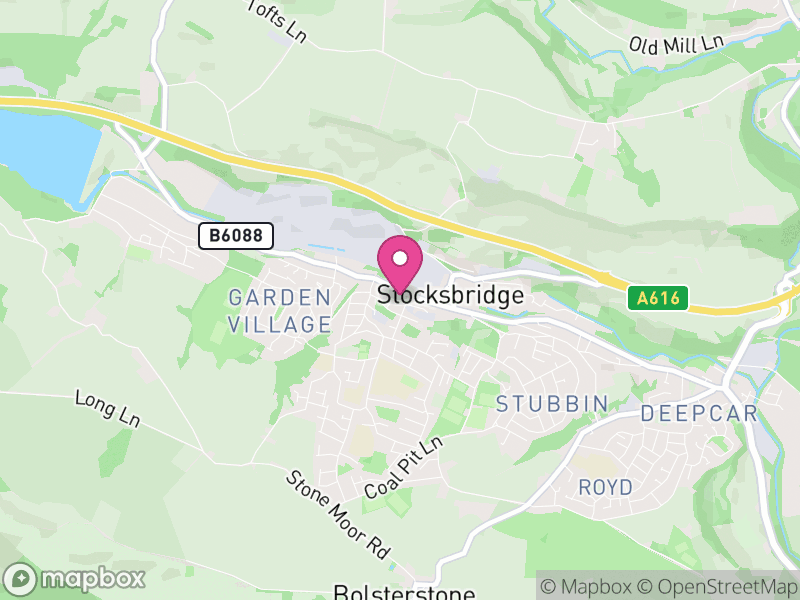 Map of Stocksbridge Letting Agents