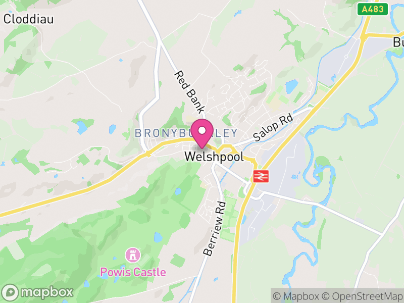 Map of Welshpool Letting Agents