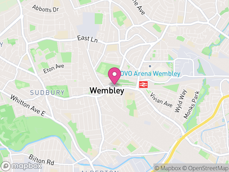 Map of Wembley Letting Agents