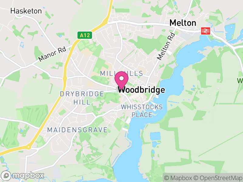 Map of Woodbridge Letting Agents