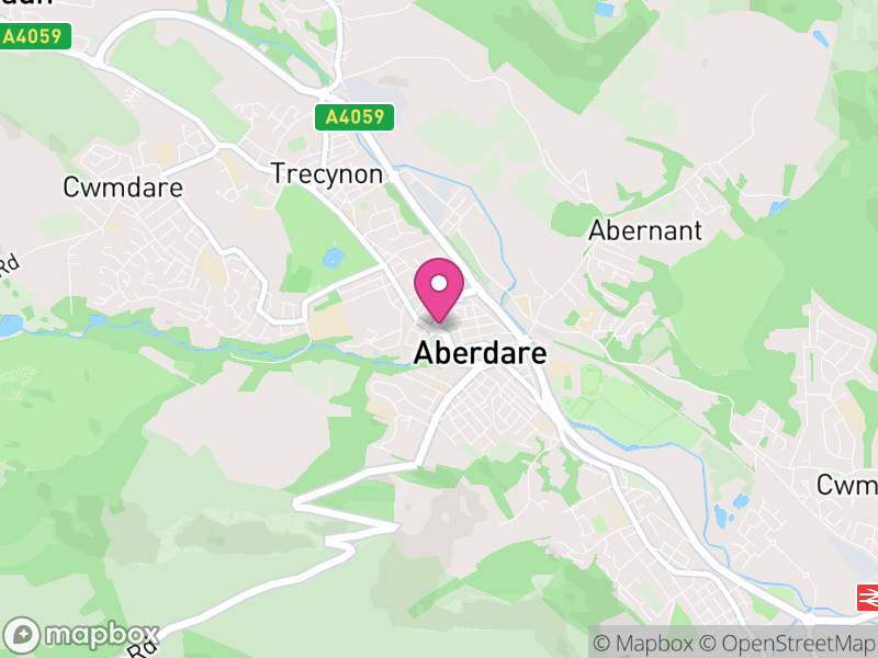 Map of properties for sale in Aberdare