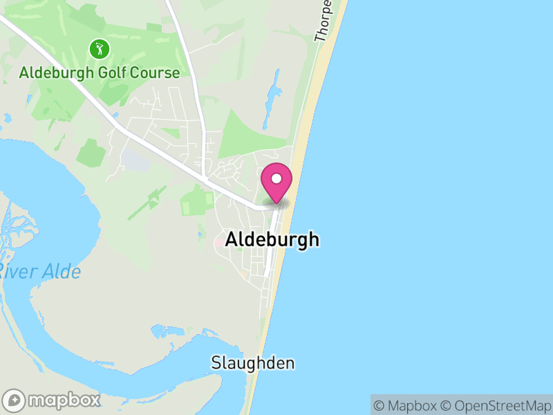Map of properties for sale in Aldeburgh