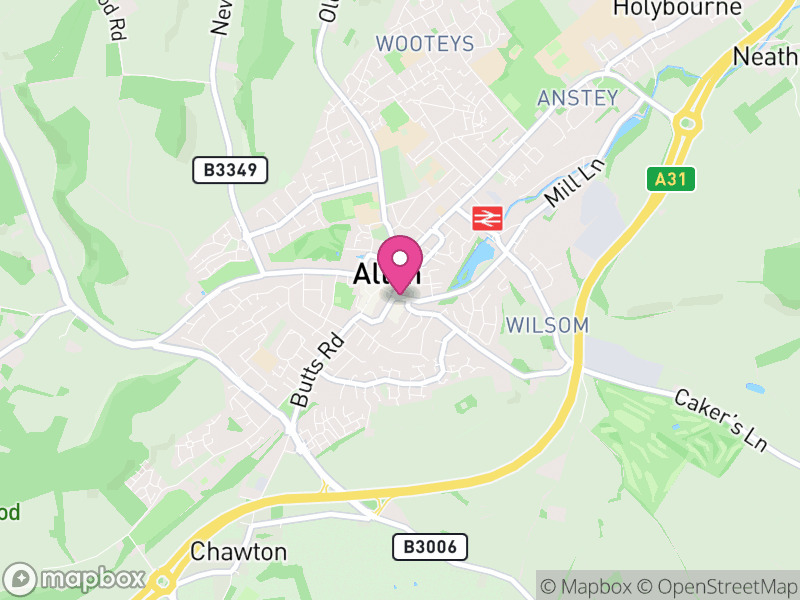 Map of properties for sale in Alton