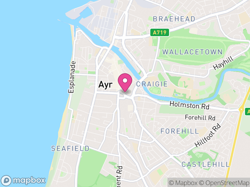 Map of properties for sale in Ayr