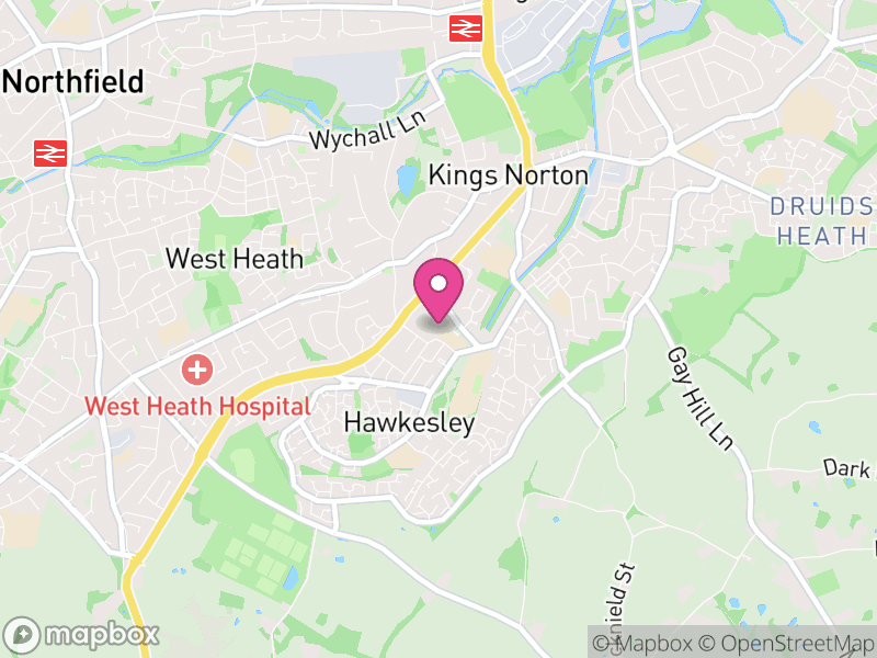 Map of properties for sale in B38