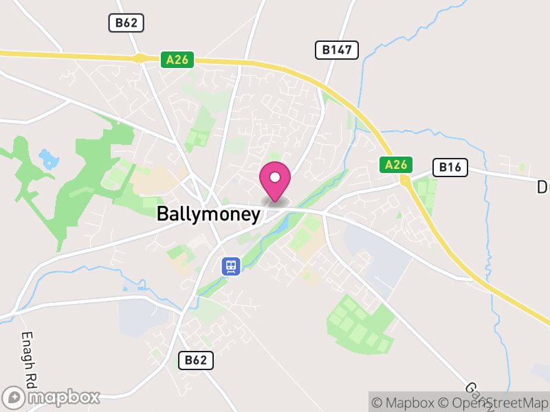 Map of properties for sale in Ballymoney