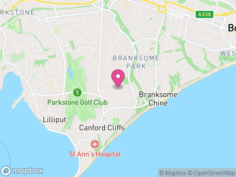 Map of properties for sale in BH13