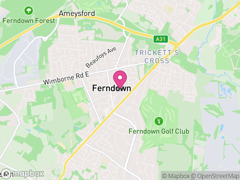 Map of properties for sale in BH22