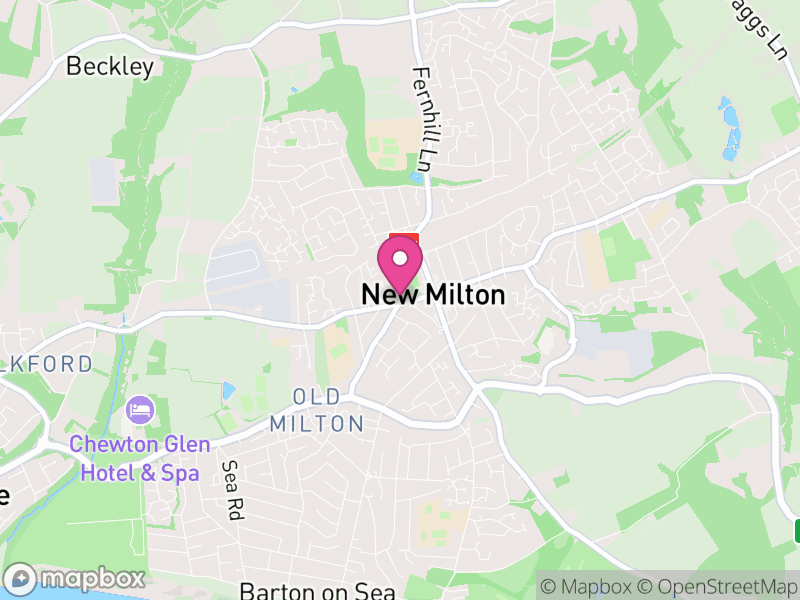 Map of properties for sale in BH25