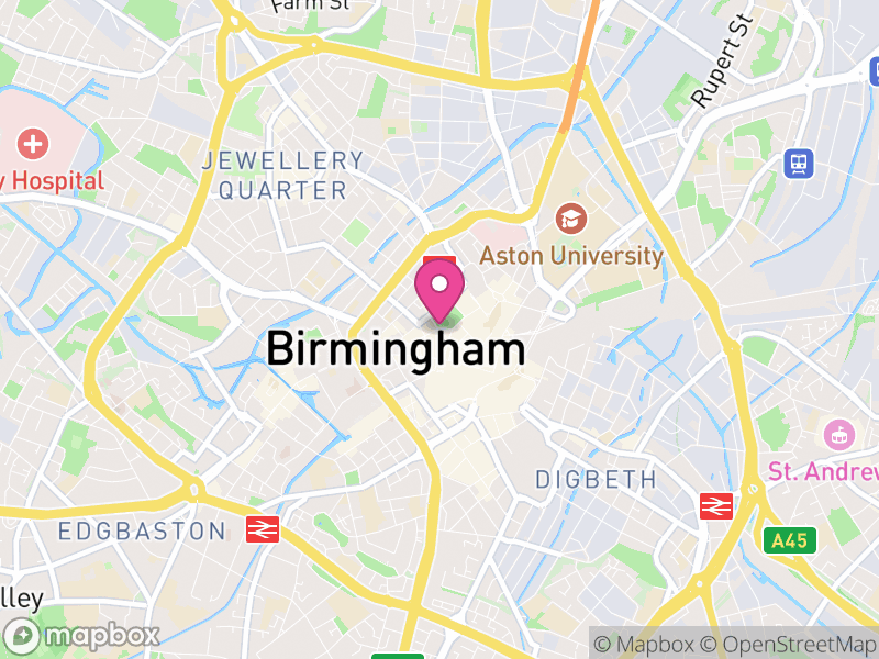 Map of properties for sale in Birmingham