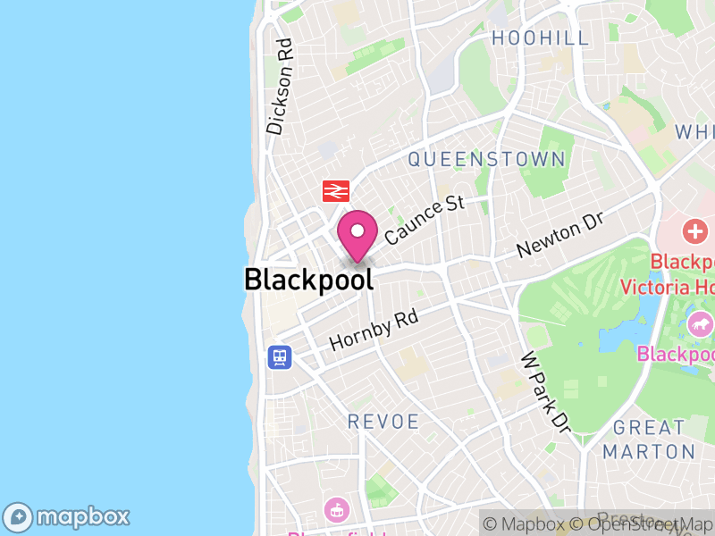 Map of properties for sale in Blackpool