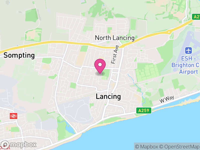 Map of properties for sale in BN15