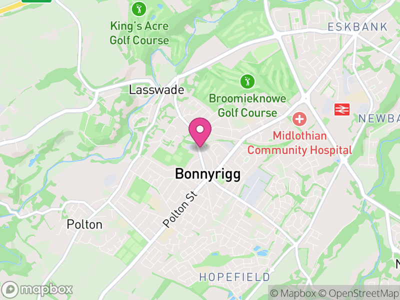 Map of properties for sale in Bonnyrigg