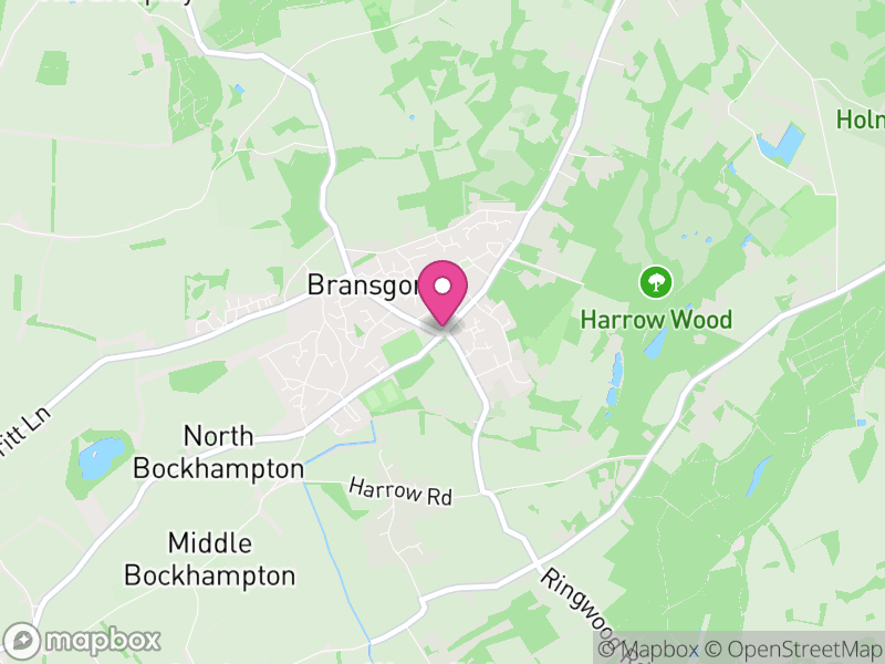 Map of properties for sale in Bransgore