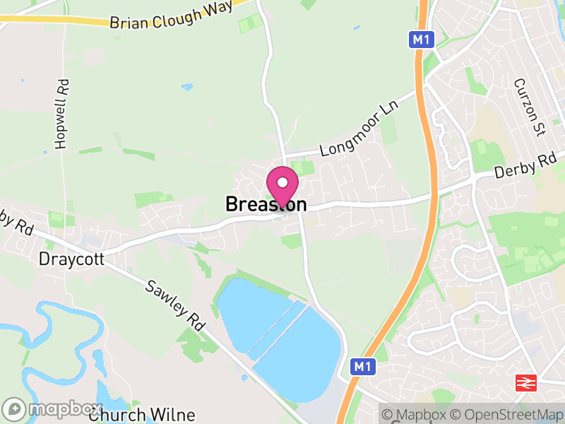 Map of properties for sale in Breaston