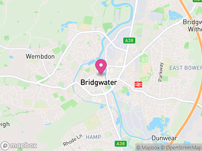 Map of properties for sale in Bridgwater