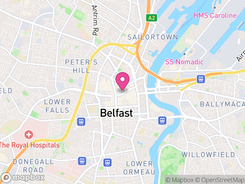 Map of properties for sale in BT1