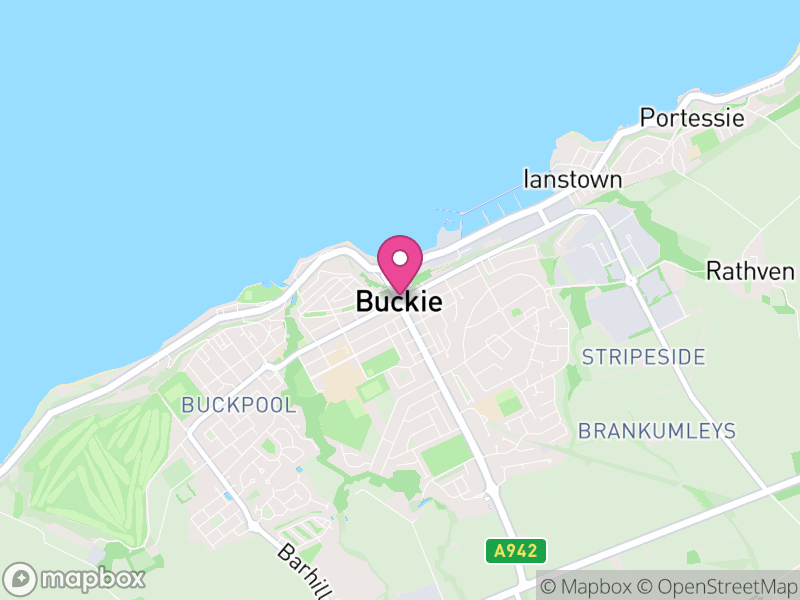Map of properties for sale in Buckie