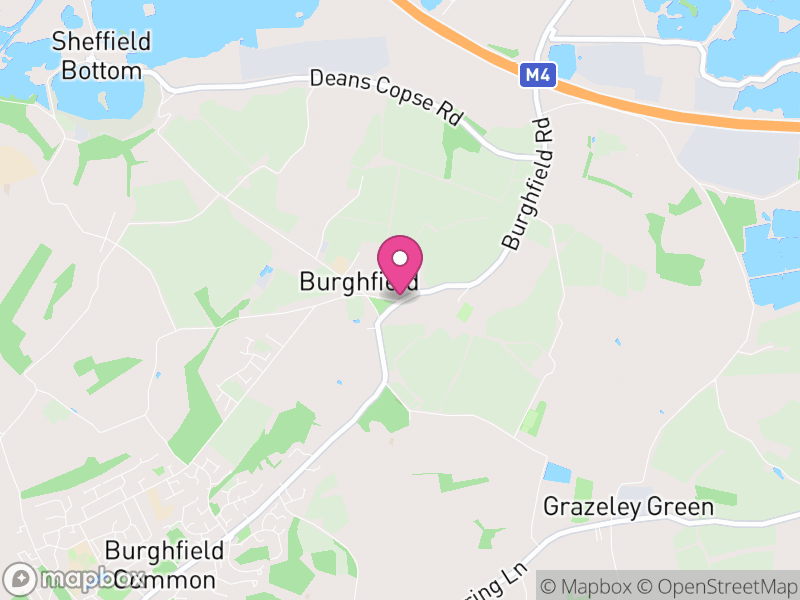Map of properties for sale in Burghfield