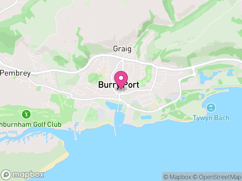 Map of properties for sale in Burry Port