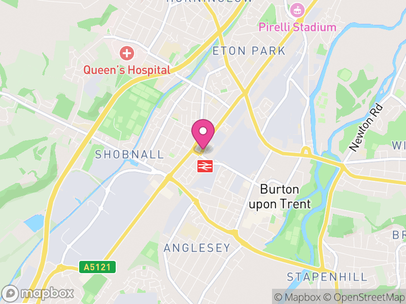 Map of properties for sale in Burton On Trent