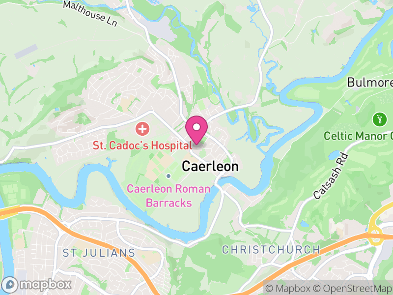 Map of properties for sale in Caerleon