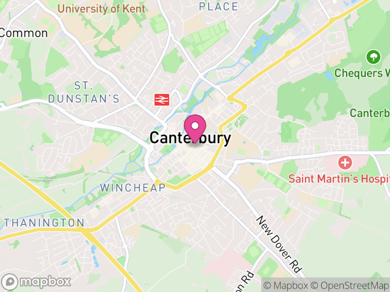 Map of properties for sale in Canterbury