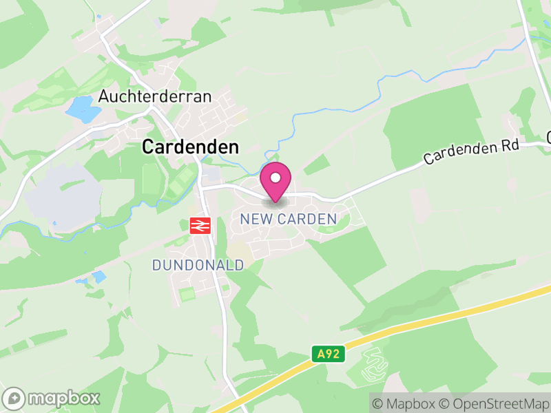 Map of properties for sale in Cardenden