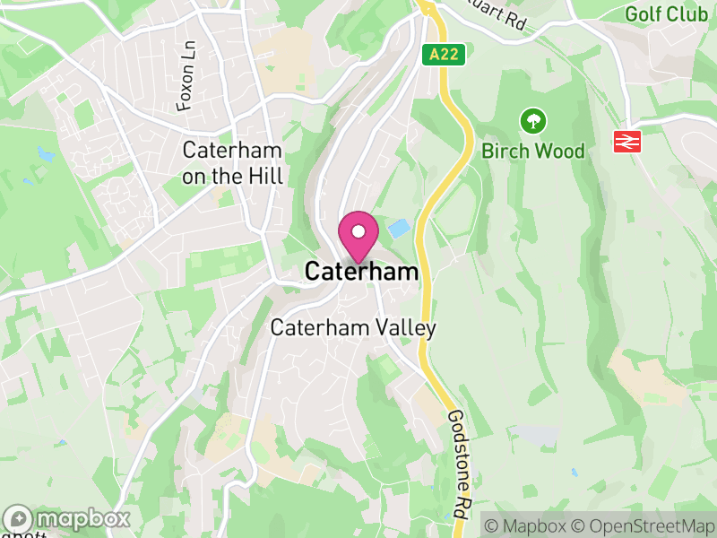 Map of properties for sale in Caterham