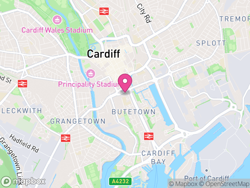 Map of properties for sale in CF10