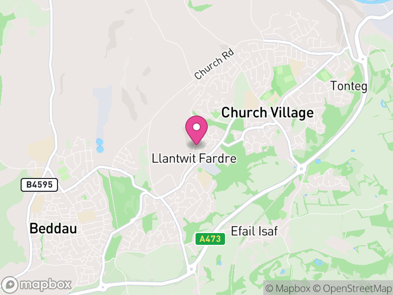 Map of properties for sale in CF38