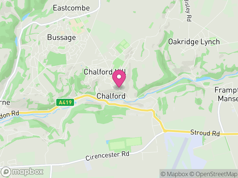 Map of properties for sale in Chalford