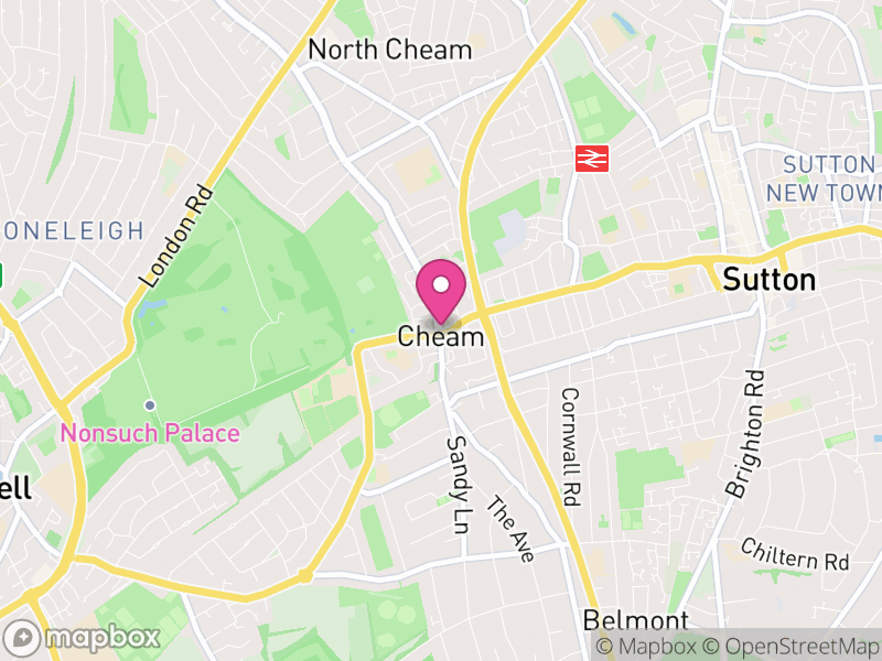 Map of properties for sale in Cheam