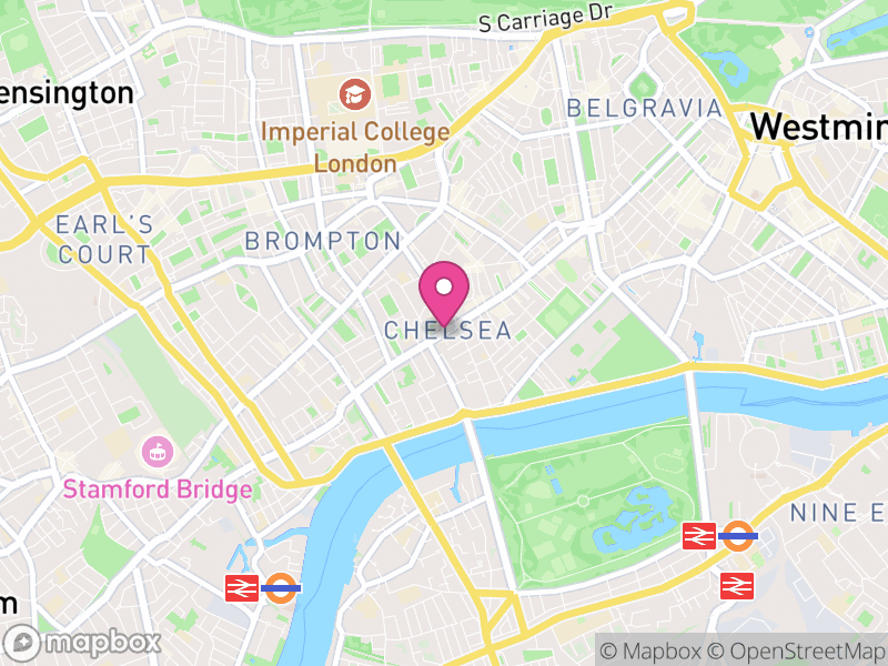 Map of properties for sale in Chelsea